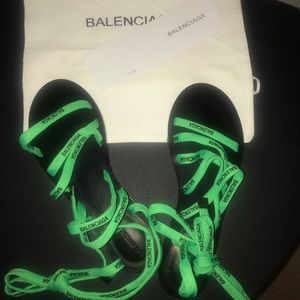 Neon Green Balenciaga Sandal